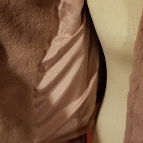 TIMING Mauve Plush Faux Fur Glam Peacoat - Picture 5 of 8